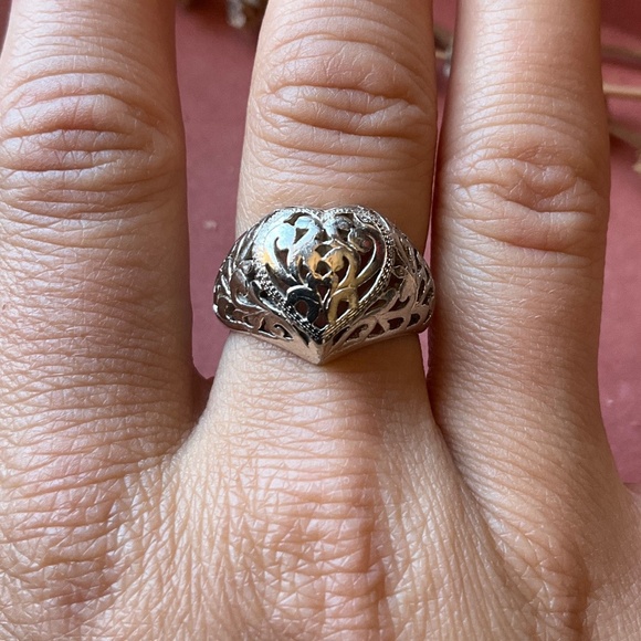 Jewelry - Thai Filagree Sterling Heart  Ring